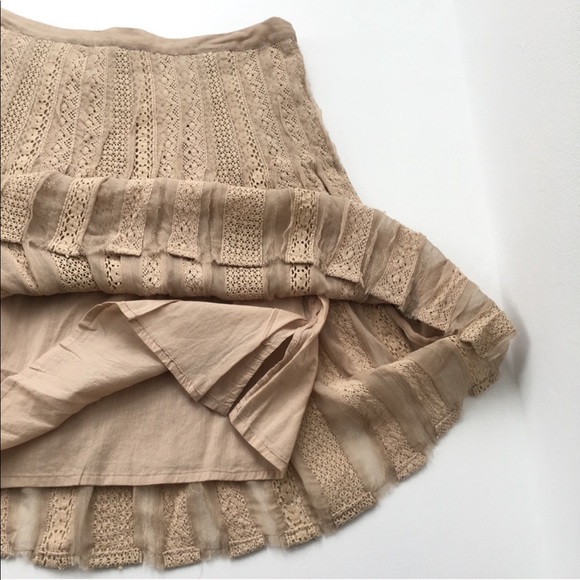 SOLD Anthropologie Odille Silk Pleat Ballet Skirt 4 - Picture 7 of 12
